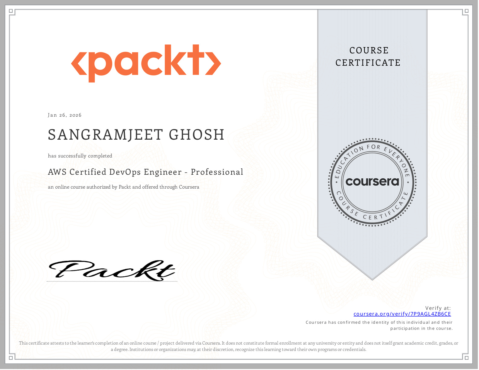 Coursera Certificate 7P9AGL4ZB6CE